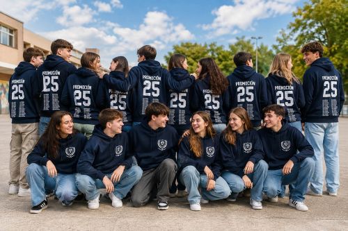 Sudaderas de grupo en Asturias: una tradición que sigue muy presente entre los estudiantes